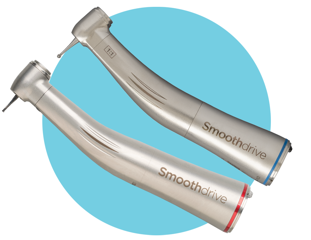 Lares Smoothdrive electric contra angles. Button to more information about Smoothdrive.